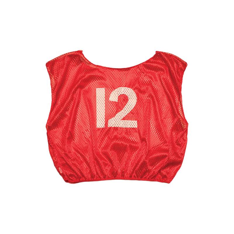 Mesh Practice Scrimmage Vest, Numbered, Pack of 12