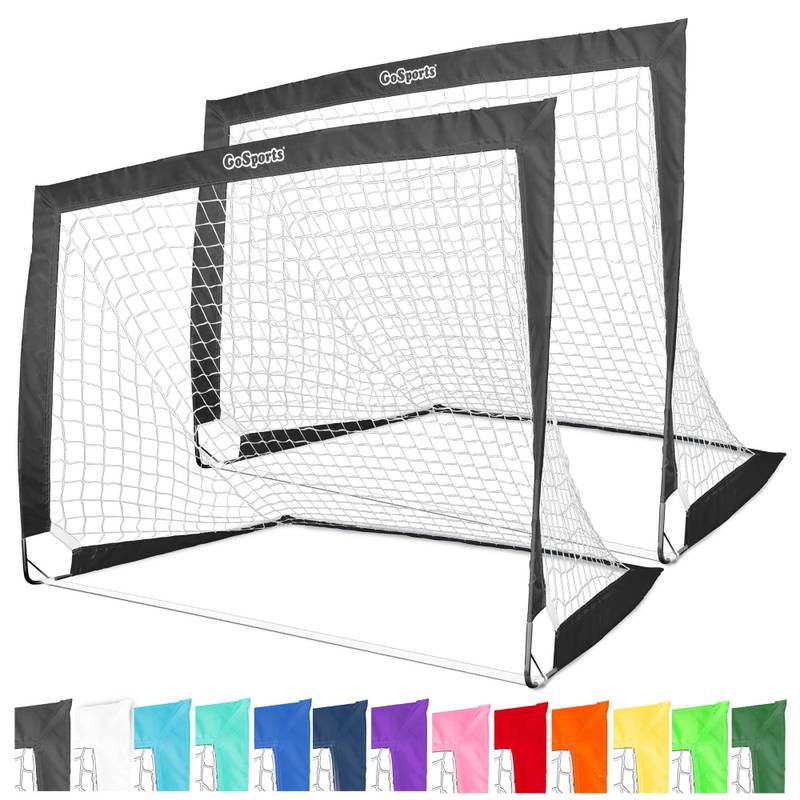 4 x 3 ft Portable Soccer Goals for Kids, Set of 2 Team Tone Pop Up Nets